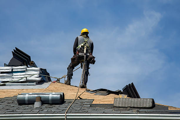 Professional Storm Damage Roof Repair technician working in Belgium, WI